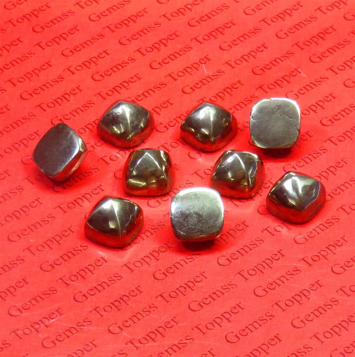 Pyrite 10x10 mm Sugarloaf Cabochon